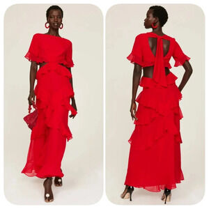 Fame and Partners Marse Gown Red Dress US 14
